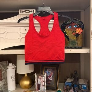 Wilson Brami ? ribbed tank red with blue trim Small S